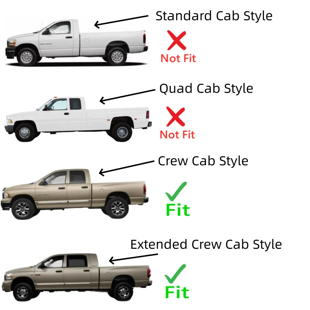 Tempered Driver Left Side Front Door Window Door Glass Compatible with Dodge Ram 4 Door Pickup 1500 2002-2008 Models/2500 3500 4500 5500 2003-2009 Models