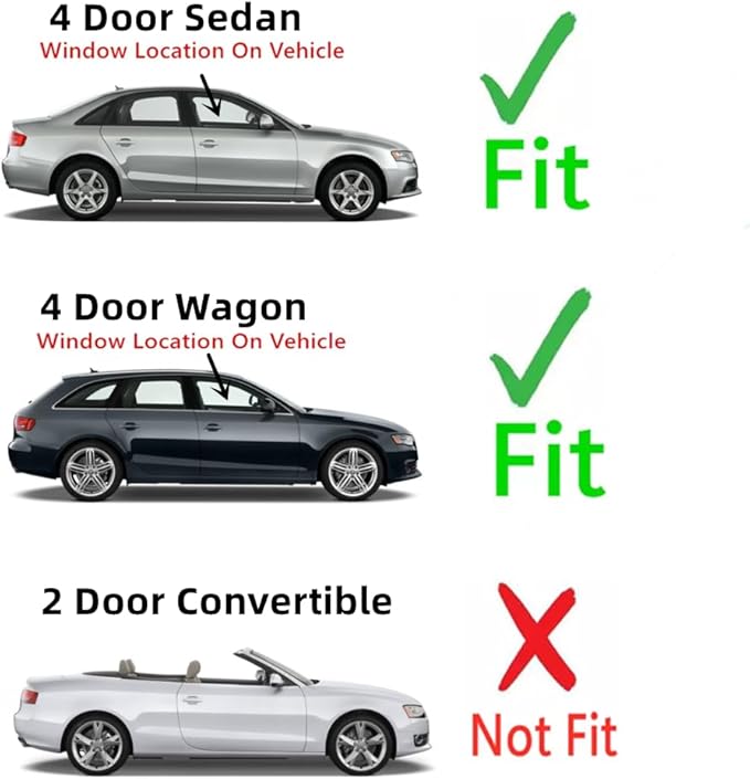 OEM Passenger Right Side Front Door Window Door Glass Compatible with Audi A4 S4 RS4 2009-2016 4 Door Model