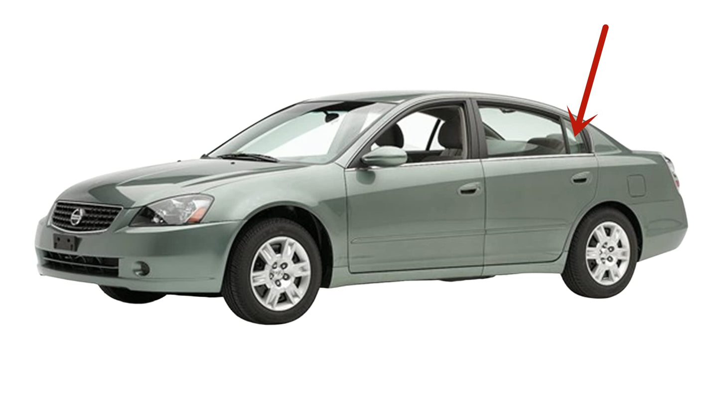 Driver Left Side Rear Vent Glass Vent Window Compatible with Nissan Altima 4 Door Sedan 2002-2006 Models