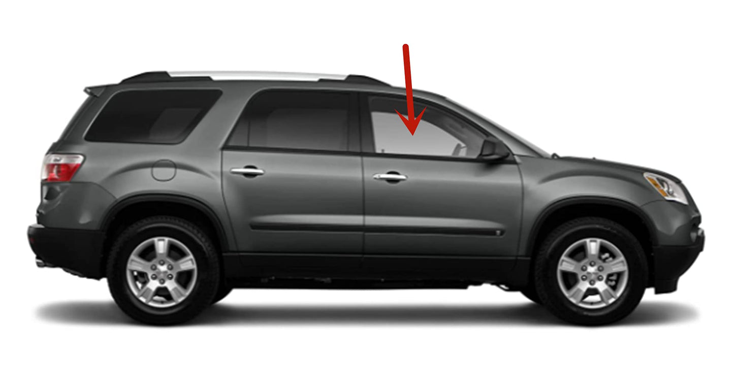 Passenger Right Side Front Door Window Door Glass Compatible with GMC Acadia/Saturn Outlook 2007-2016 Models /Acaida Limited 2017 Models