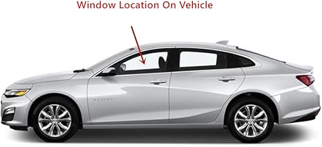 Tempered Driver Left Side Front Door Window Door Glass Compatible with Chevrolet Malibu 2016-2025 Models (Not For Malibu Limited 2016)