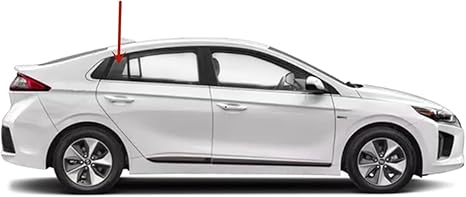 Passenger Right Side Rear Vent Window Vent Glass Compatible with Hyundai Ioniq Hybrid 2017-2023 Models (Not For Ioniq 5 or Ioniq 6)
