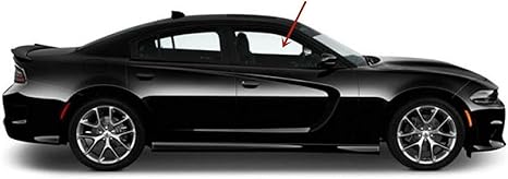 Tempered Passenger Right Side Front Door Window Door Glass Compatible with Dodge Charger 2011-2023 Model