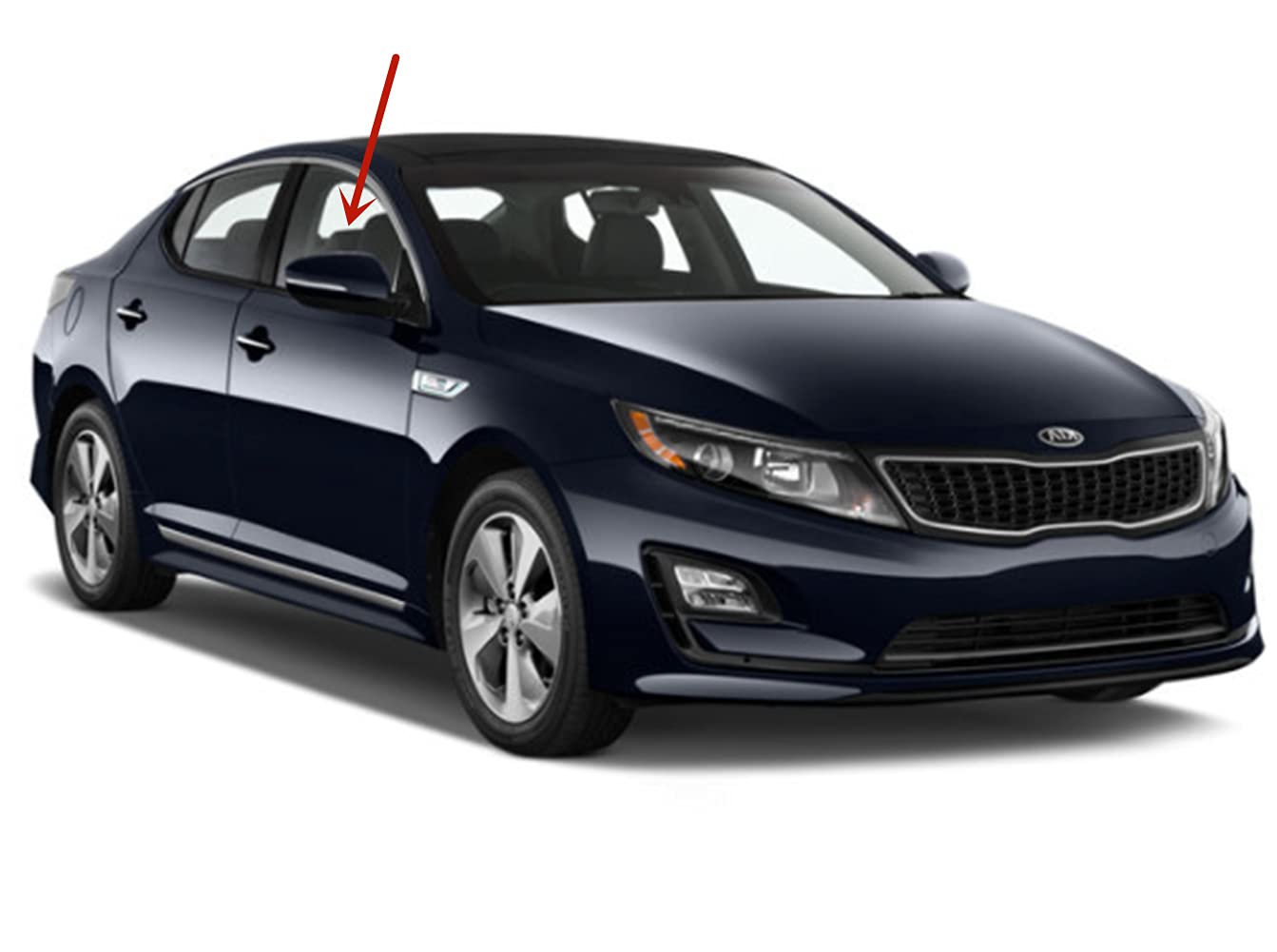Passenger Right Side Front Door Window Door Glass Compatible with Kia Optima 2011-2015 Models