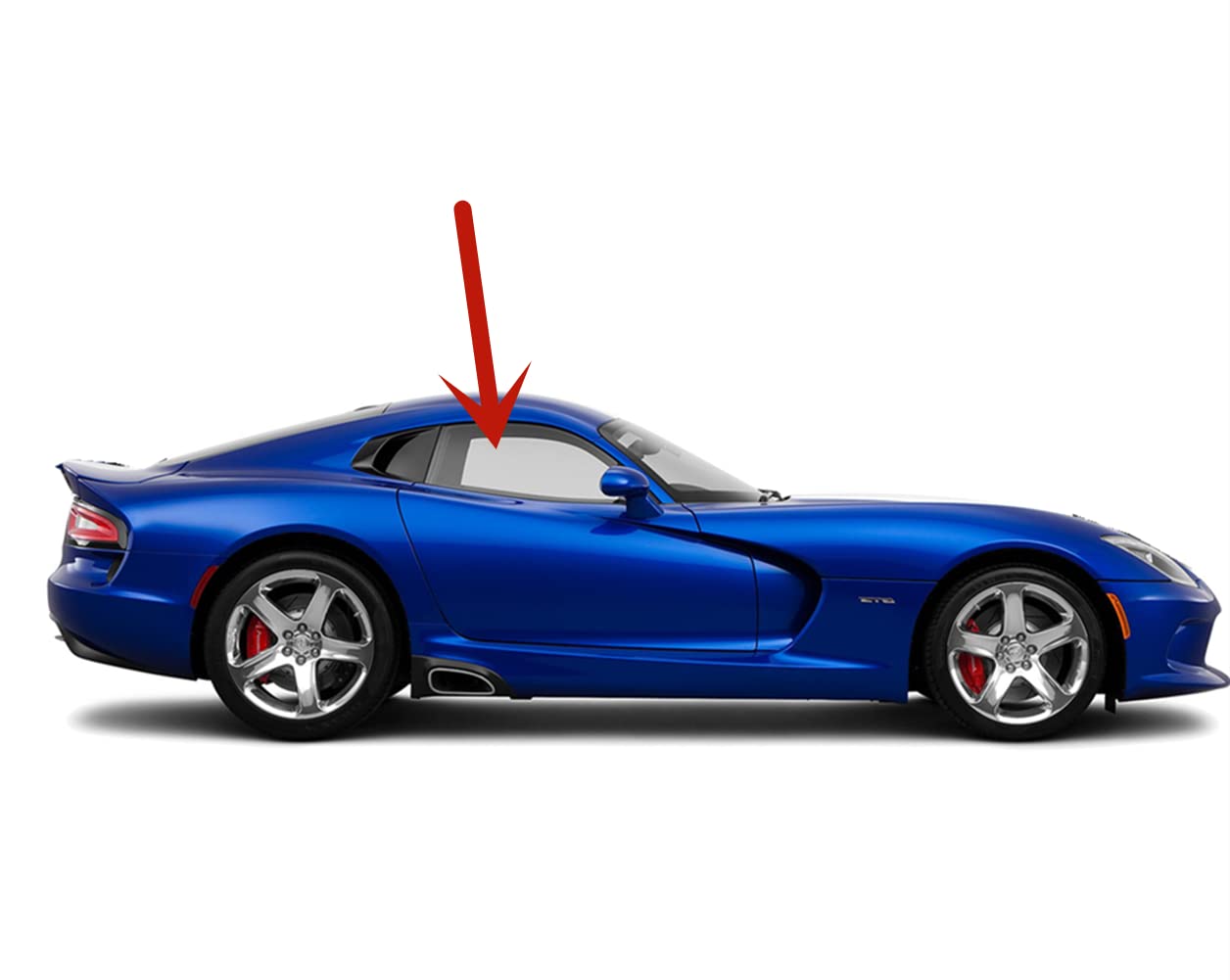 Passenger Right Side Door Window Door Glass Compatible with Dodge Viper 2 Door Coupe 2006-2011 Models