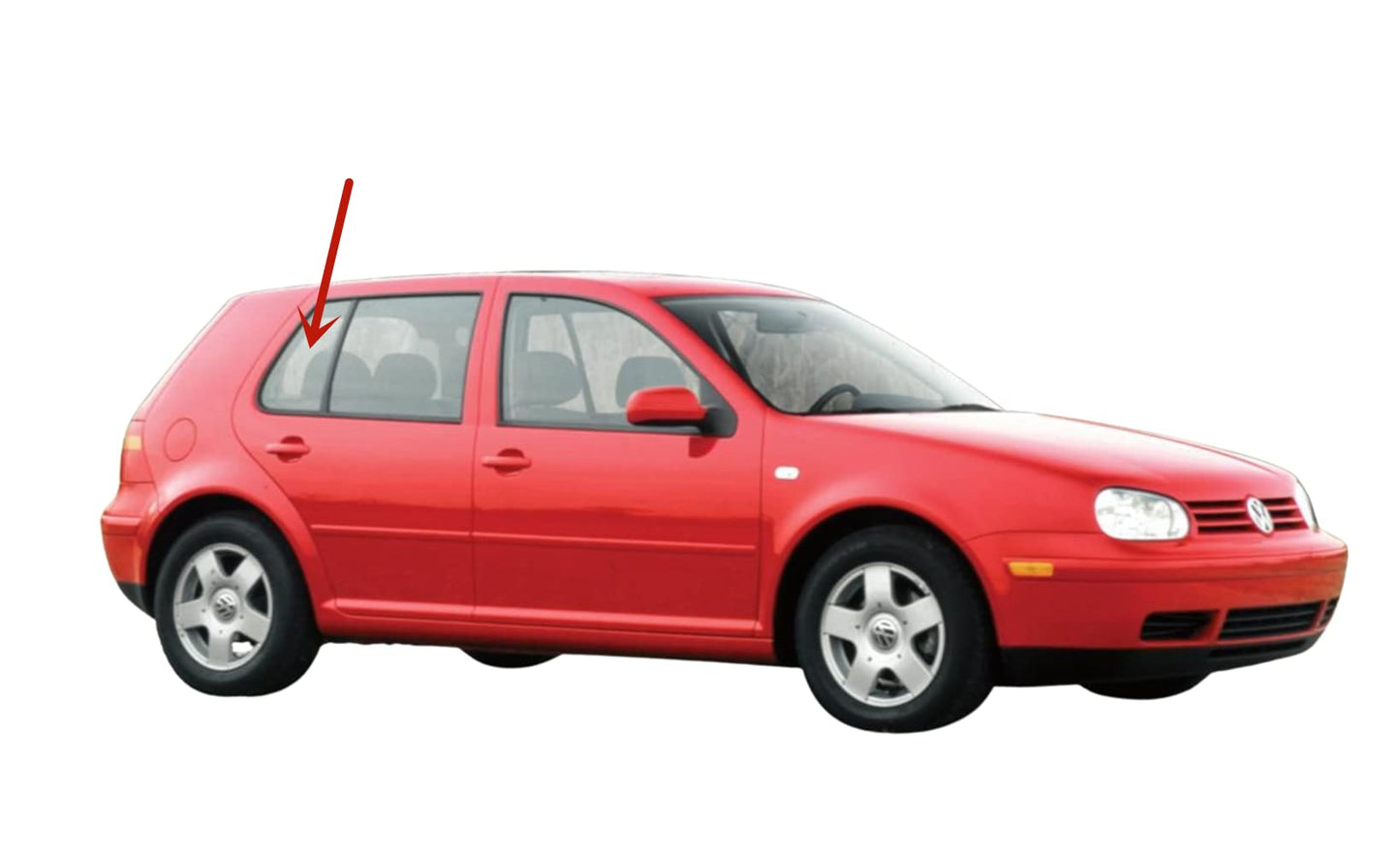 Passenger Right Side Rear Vent Window Vent Glass Compatible with Volkswagen Golf III 4 Door Hatchback / Jetta III 4 Door Sedan 1993-1995 Models