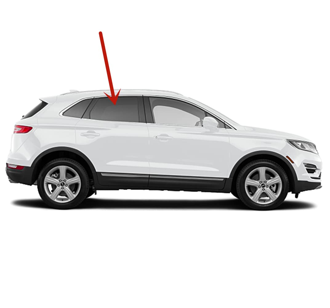 Passenger Right Side Rear Door Window Door Glass Compatible with Lincoln MKC 2015-2019 Models