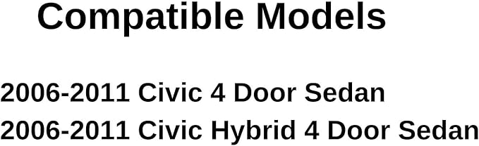 Heated Back Window Back Glass Compatible with Honda Civic / Civic Hybrid 4 Door Sedan 2006-2011 Models