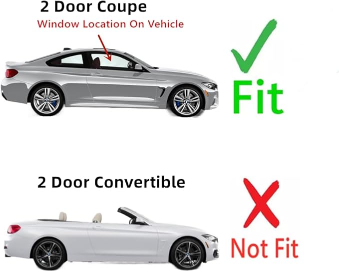 Passenger Right Side Door Window Door Glass Compatible with BMW 428i / 435i / 430i / 440i / M4 2 Door Coupe 2014-2020 Models