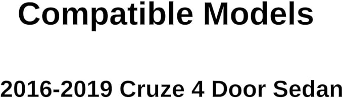 Heated Back Window Back Glass Compatible with Chevrolet Cruze 2016-2019 4-Door Sedan Models (Not For Cruze Limited or Hatchback)