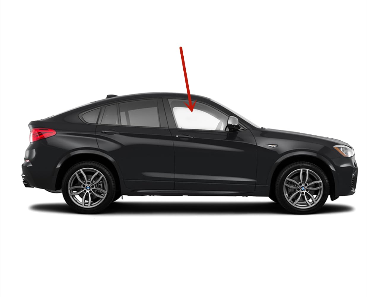 Tempered Passenger Right Side Front Door Window Door Glass Compatible with BMW X4 2015-2018 Models