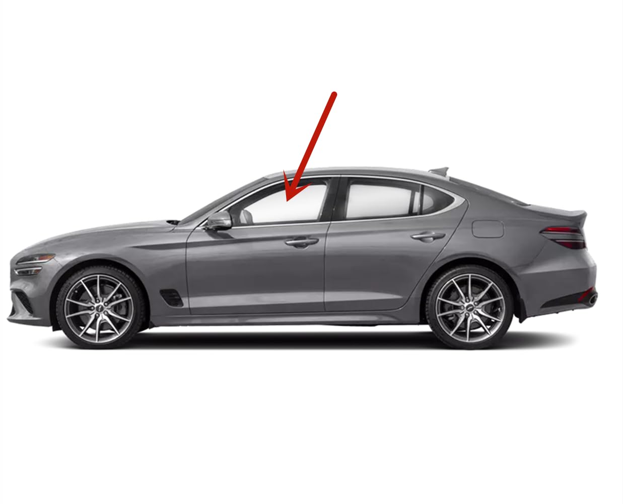 Tempered Driver Left Side Front Door Window Door Glass Compatible with Genesis G70 2019-2025 Models