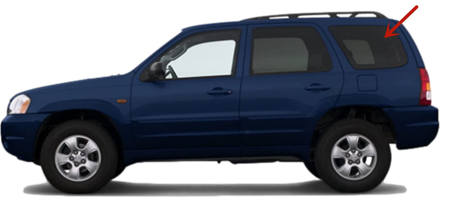 Driver Left Side Quarter Window Glass Compatible with Mazda Tribute 2002-2006 Models