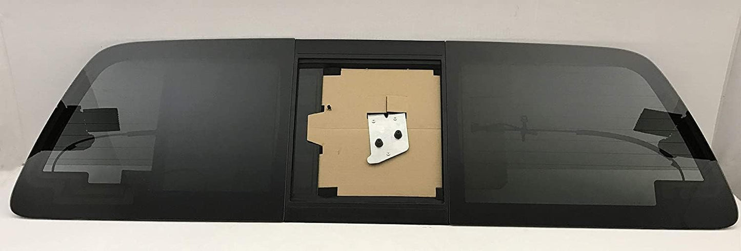 Heated With Motor Included Power Slider Style Back Window Back Glass Compatible with Ford F250 F350 F450 F550 F650 F750 Pickup 2011-2016 Models