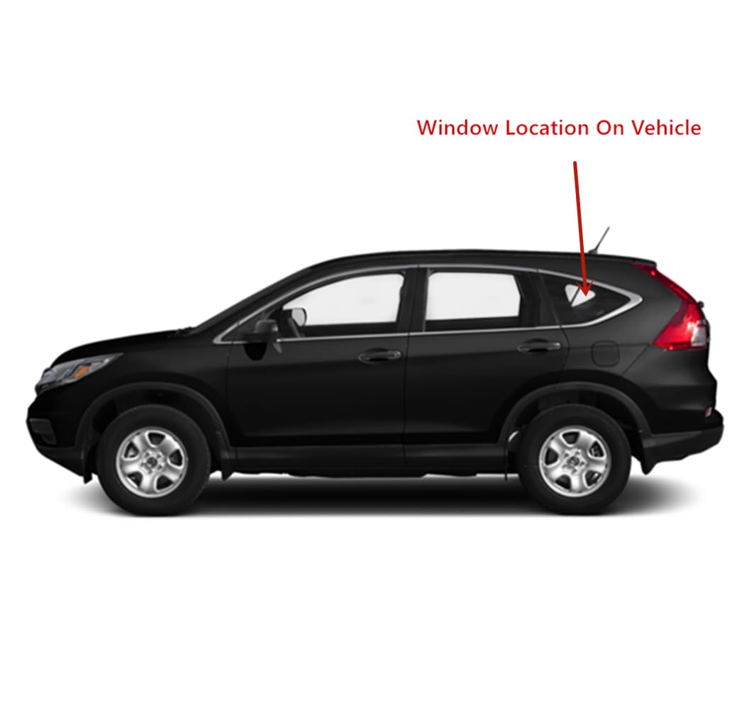 Tempered Driver Left Side Quarter Window Quarter Glass Compatible with Honda CR-V 2012-2016 Models