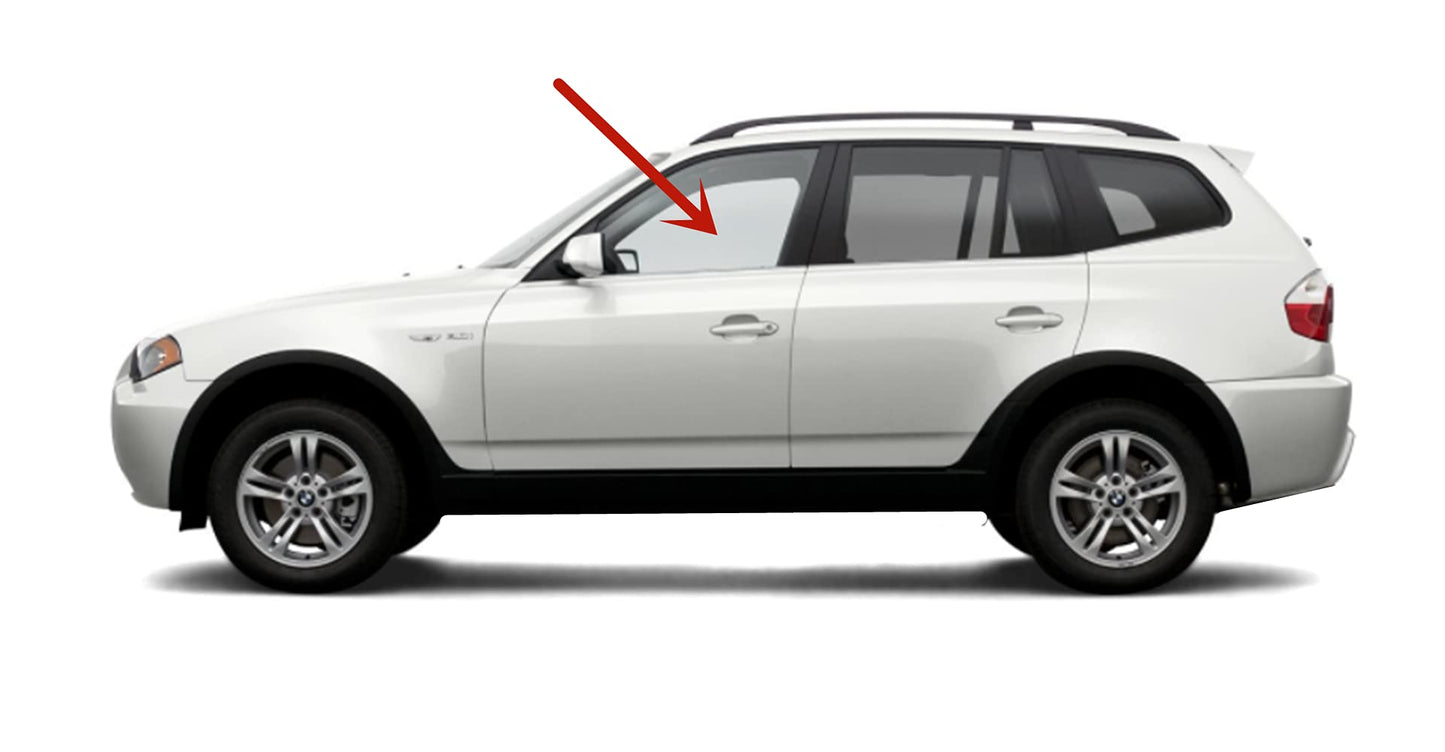 Driver Left Side Front Door Window Door Glass Compatible with BMW X3 2004-2010 Models