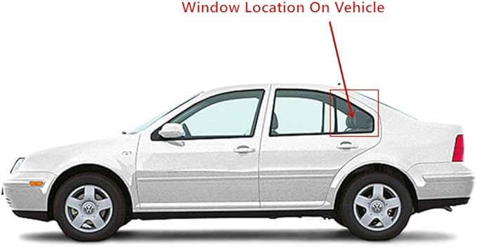 Driver Left Side Rear Vent Glass Vent Window Compatible with Volkswagen Jetta 2000-2005 / Jetta New 1999 4 Door Sedan Models (Not For Wgaon Or 2005 New Jetta)