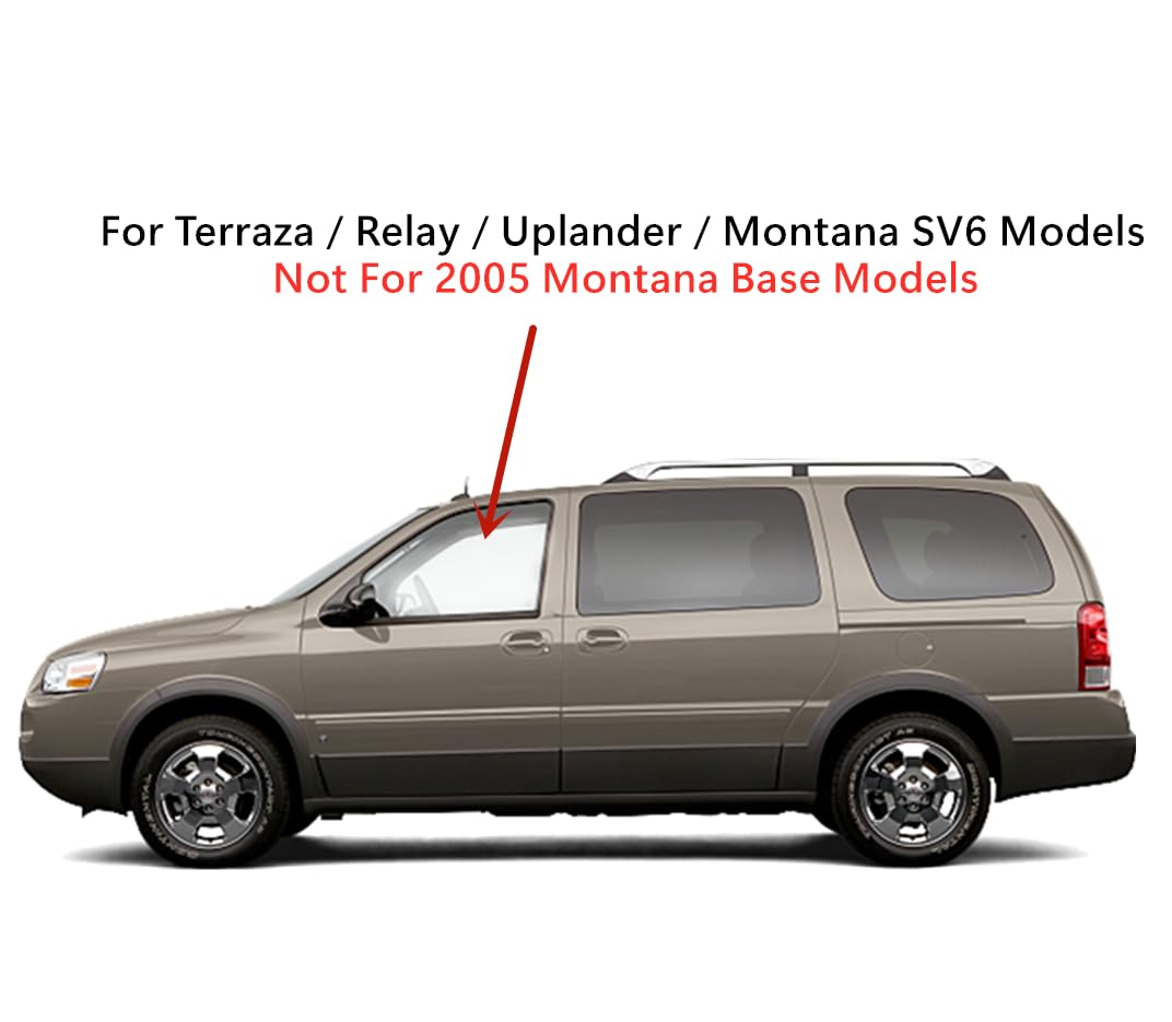 Driver Left Side Front Door Window Door Glass Compatible with Chevrolet Uplander/Pontiac Montana SV6/Buick Terraza/Saturn Relay 2005-2009 Models