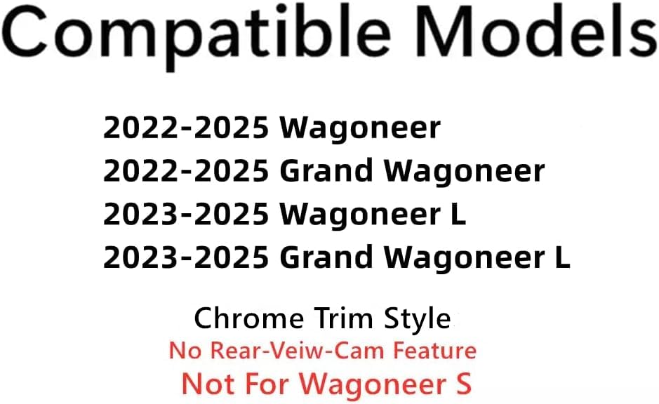 Chrome Trim Heated Rear Back Tailgate Liftgate Window Glass Compatible with Jeep Wagoneer / Wagoneer L / Grand Wagoneer / Grand Wagoneer L 2022-2025 Models