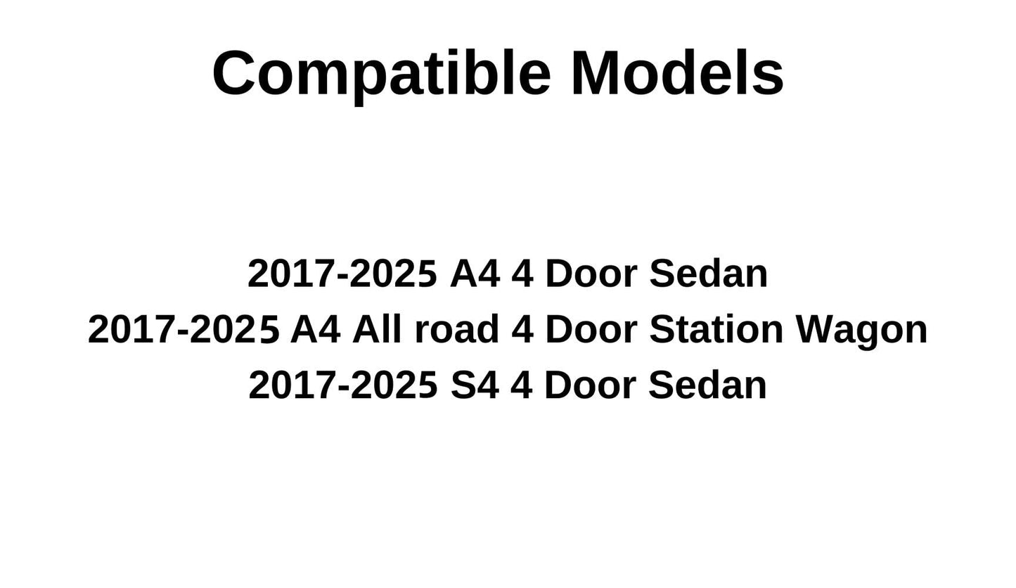 Tempered Driver Left Side Front Door Window Door Glass Compatible with Audi A4 / S4 / A4 Allroad 2017-2025 Models