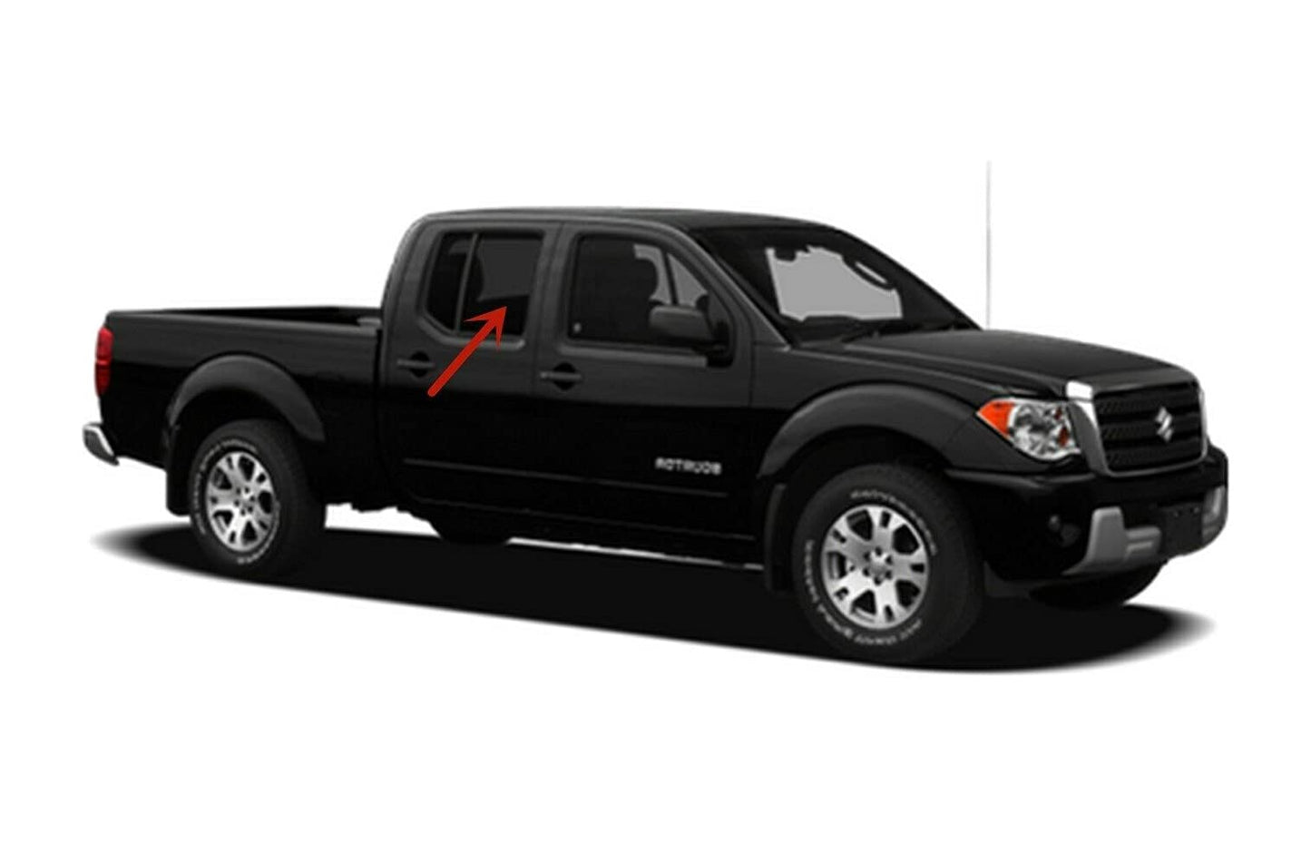 Passenger Right Side Rear Door Window Door Glass Compatible with Suzuki Equator Pickup 2009-2012 4 Door Crew Cab Models