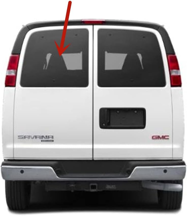 Movable With All Hardware Back Glass Back Window Driver Left Side Compatible with GMC Savana / Chevrolet Express Van 1996-2025 Models