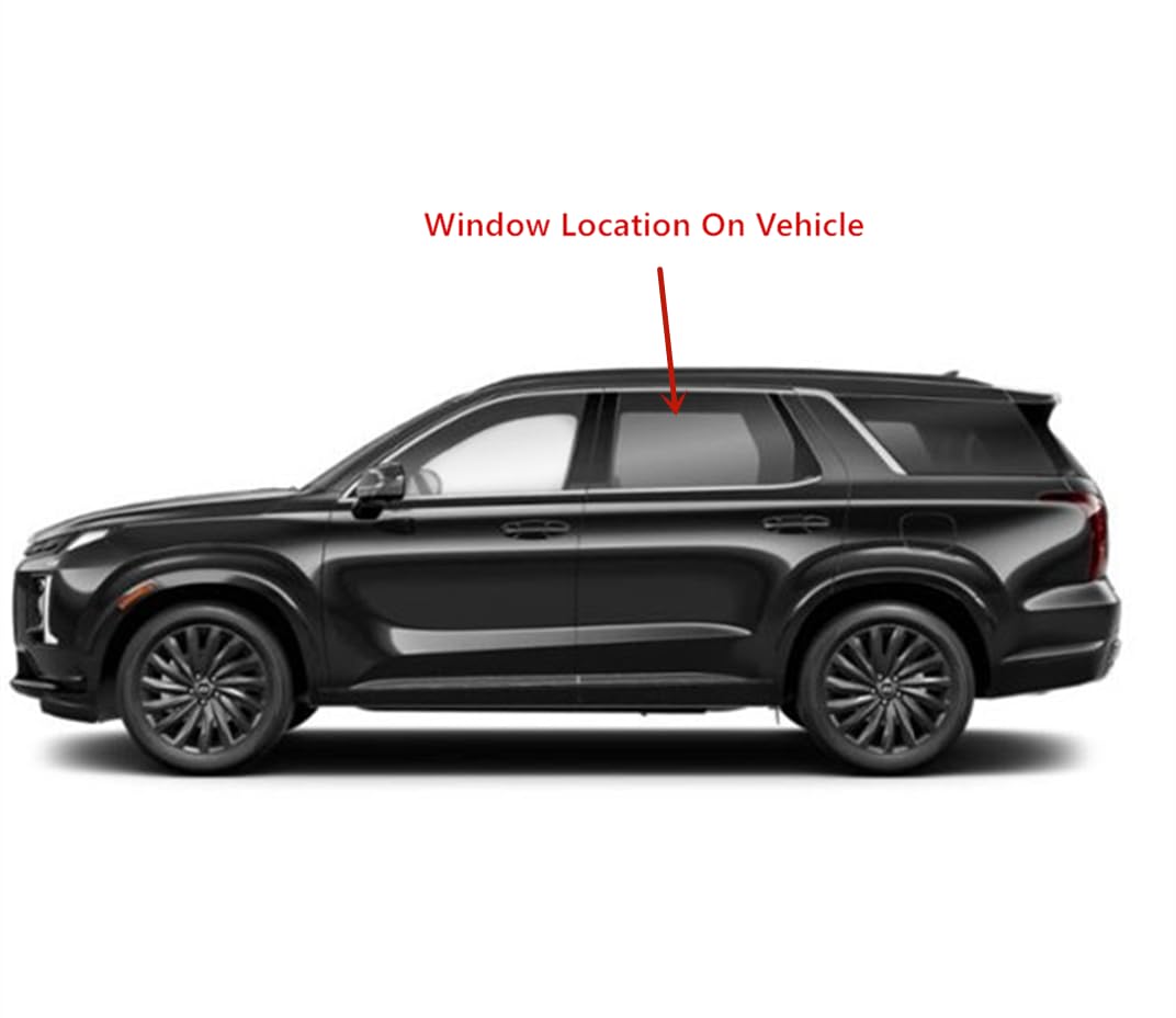 Laminated Driver Left Side Rear Door Window Door Glass Compatible with Hyundai Palisade 2023-2025 Models