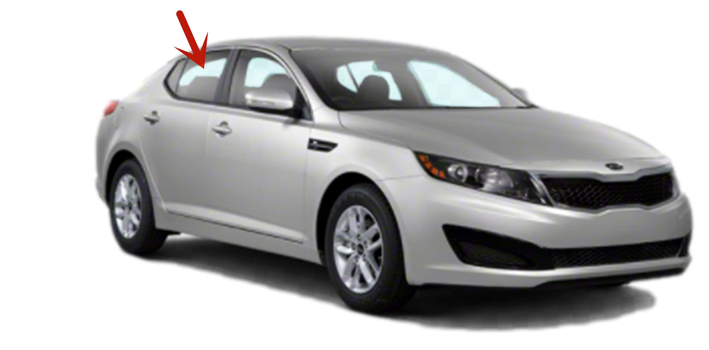 Passenger Right Side Rear Door Window Door Glass Compatible with Kia Optima 2011-2015 Modes / Optima Hybrid 2012-2016 Models