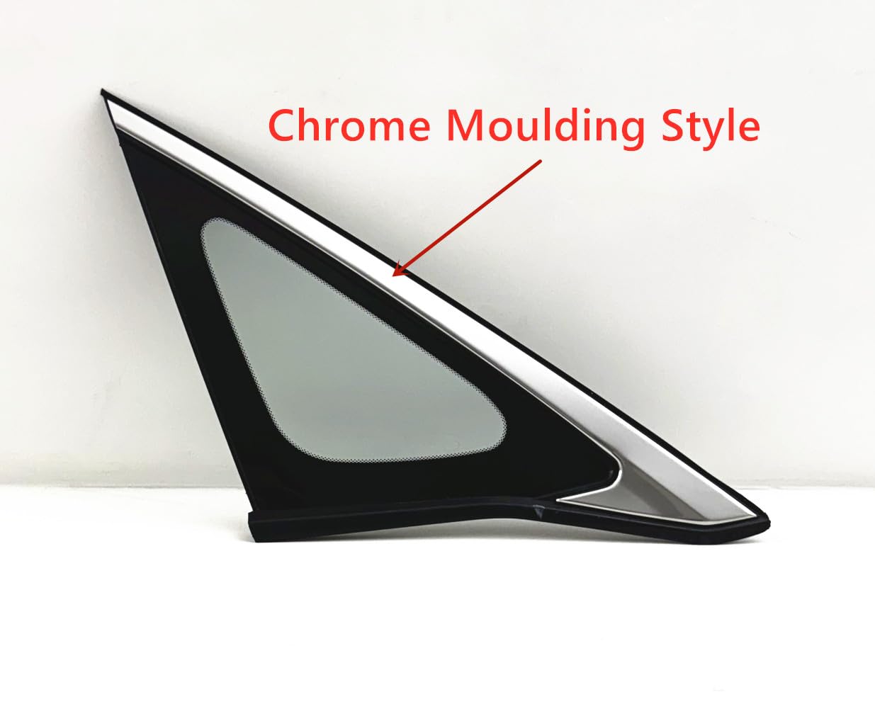 Tempered Chrome Moulding Style Driver Left Side Quater Window Quarter Glass Compatible with Honda Civic 4-Door Sedan 2022-2025 Models