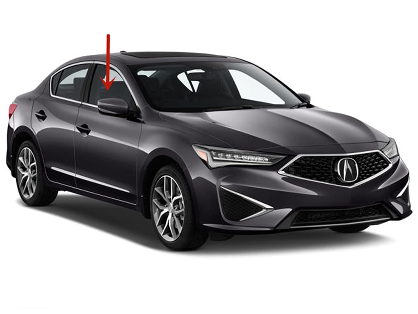 Passenger Right Side Front Door Window Door Glass Compatible with Acura ILX 2016-2022 Models