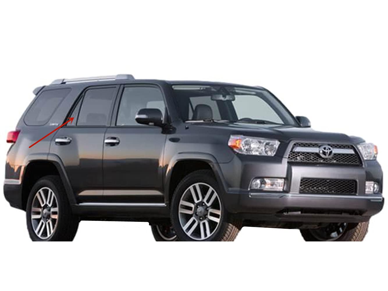 Passenger Right Side Rear Vent Window Vent Glass Compatible with Toyota 4Runner 2010-2024 Models