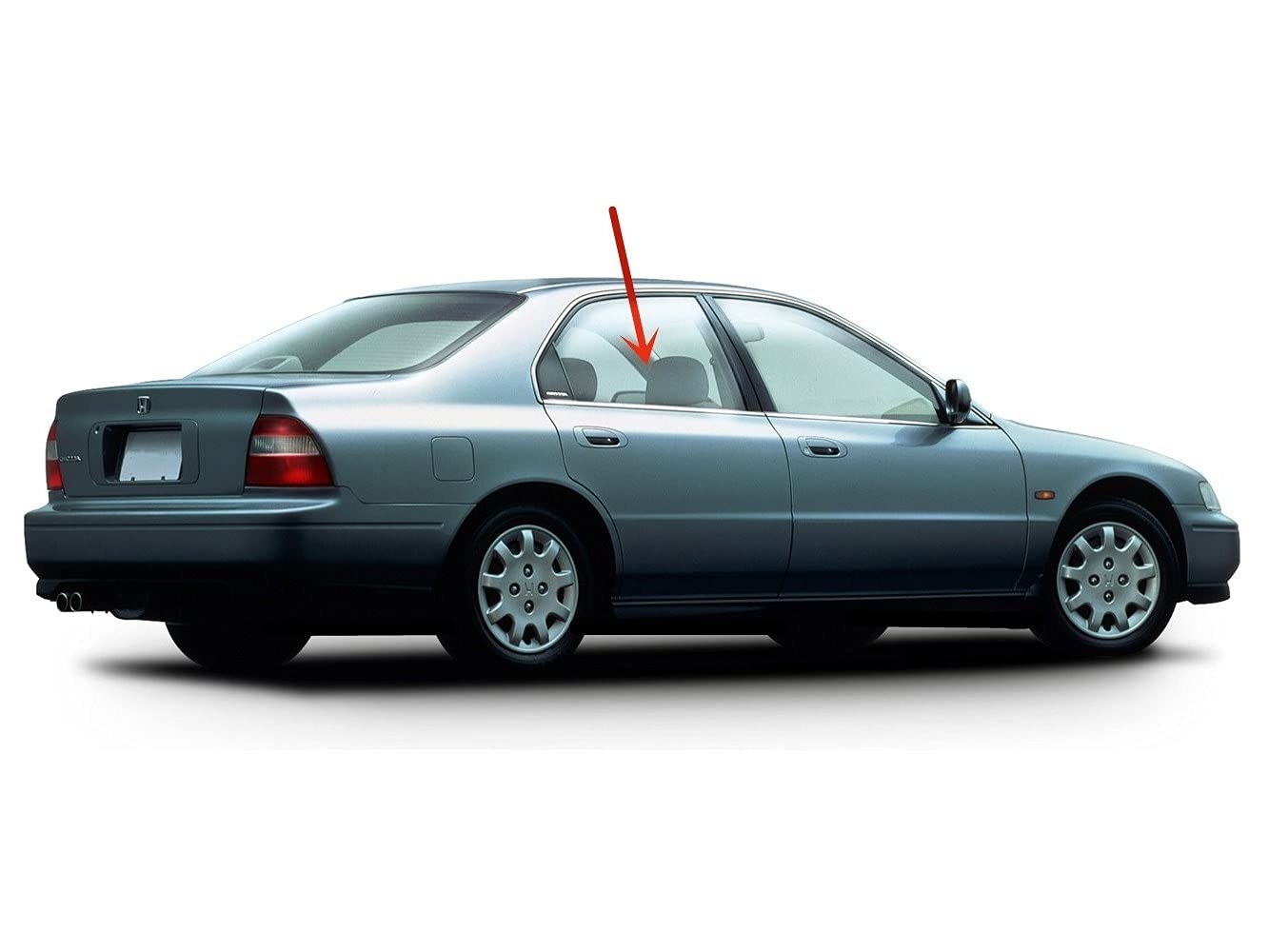Passenger Right Rear Door Window Door Glass Compatible with Honda Accord 4 Door Sedan/Wagon 1994-1997 Models