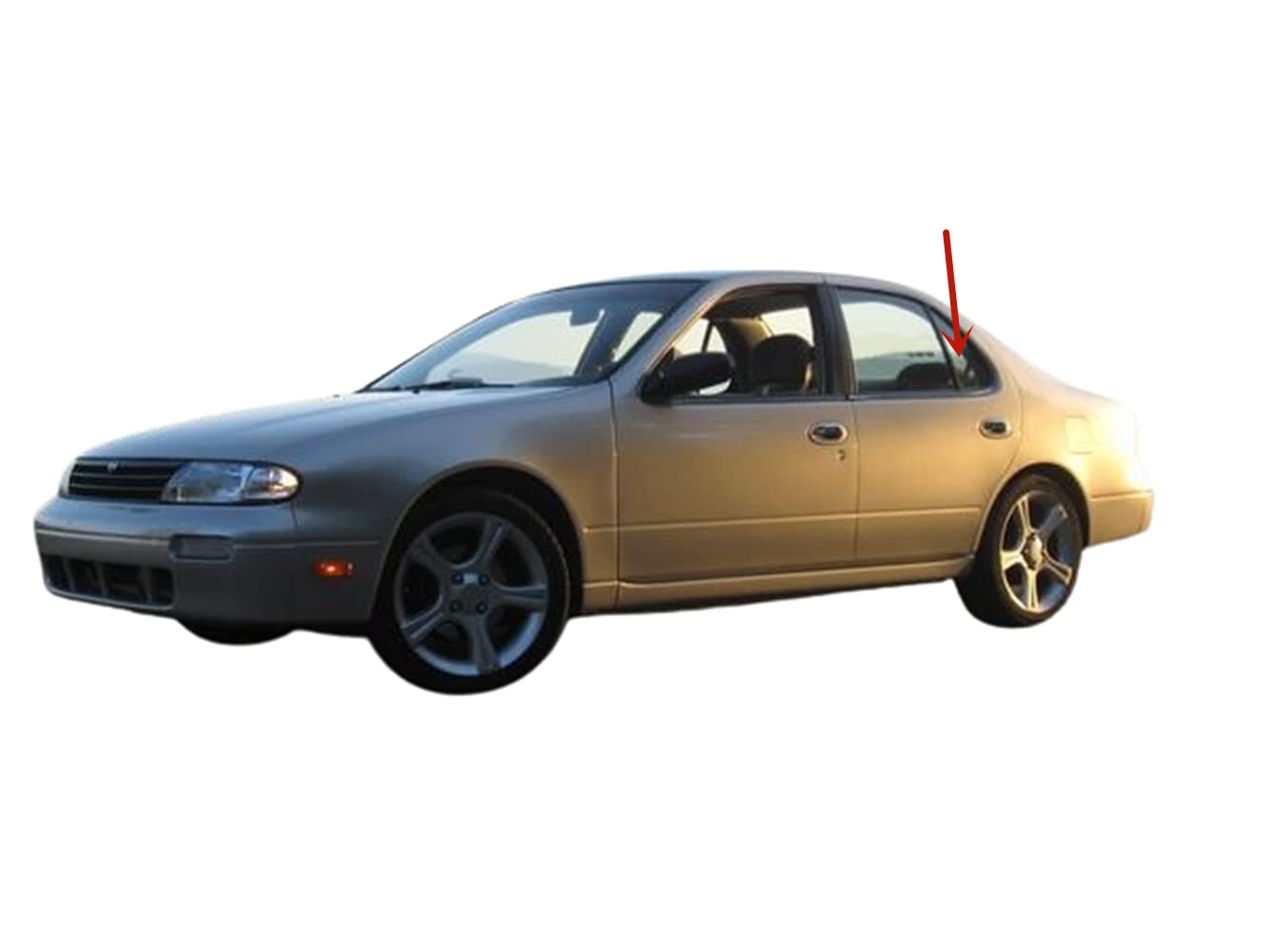 Driver Left Side Rear Vent Glass Vent Window Compatible with Nissan Altima 4 Door Sedan 1993-1997 Models