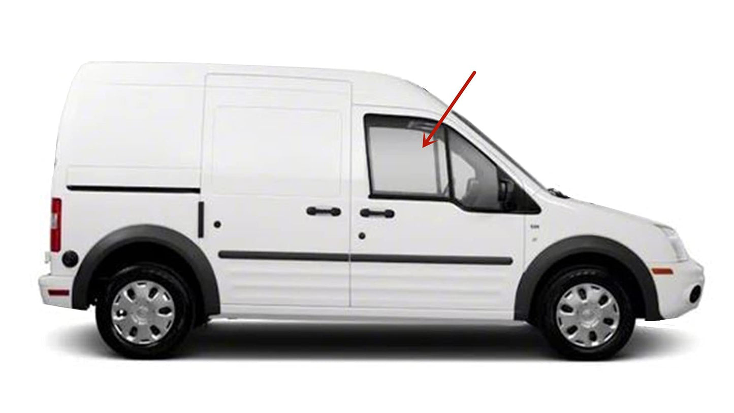 Passenger Right Side Front Door Window Door Glass Compatible with Ford Transit Connect Mini Van 2010-2013 Models