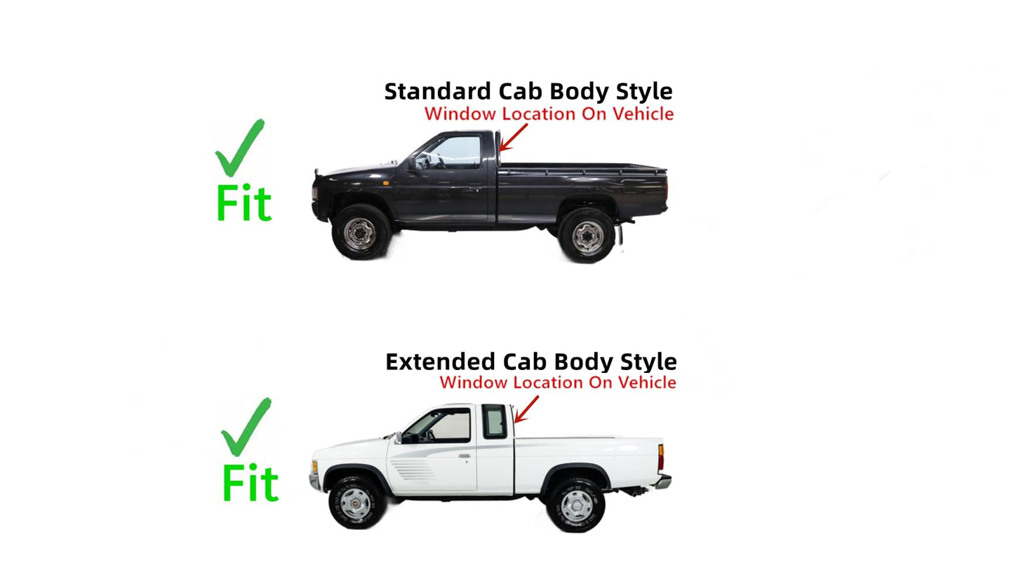 Gasket Included Stationary Rear Window Back Glass Clear Compatible with Nissan 850 Pickup 1986-1997 Models
