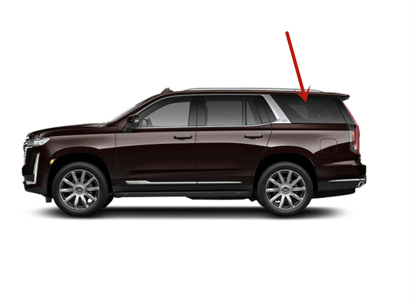 With Sensor Style Tempered Driver Left Side Quarter Window Quarter Glass Compatible with Cadillac Escalade 2021-2025 Models ( Not For Escalade ESV)
