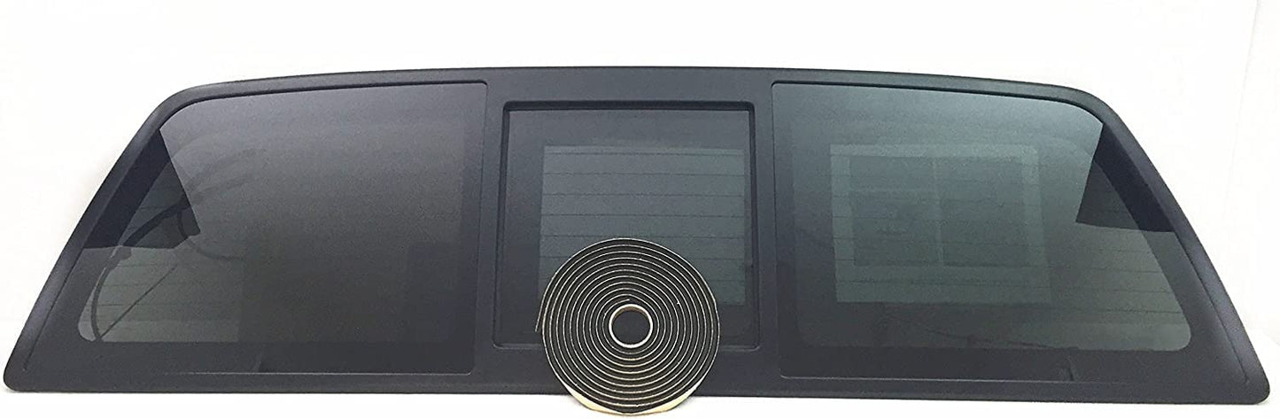 Heated Sliding Back Window Glass Back Power Slider Compatible with Ford F150 Pickup 2004-2014 Models