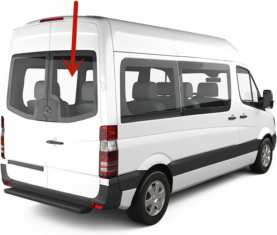 Heated Back Window Back Glass Passenger Right Side Compatible with Freightliner Sprinter/Dodge Sprinter 2007-2018 Models