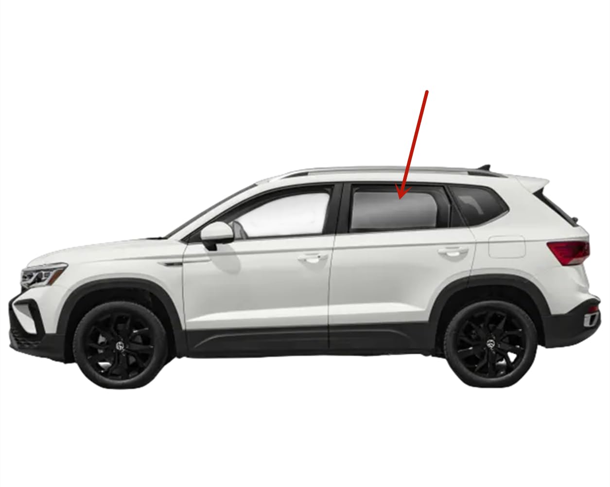 Tempered Driver Left Side Rear Door Window Door Glass Compatible with Volkswagen Taos 2022-2025 Models