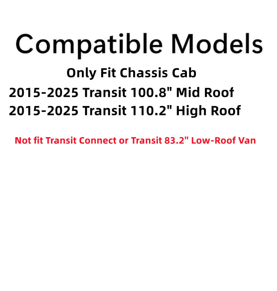 Back Window Back Glass Compatible with Ford Transit 110.2" High-Roof / 100.8" Mid-Roof Chassis Cab 2015-2025 Models