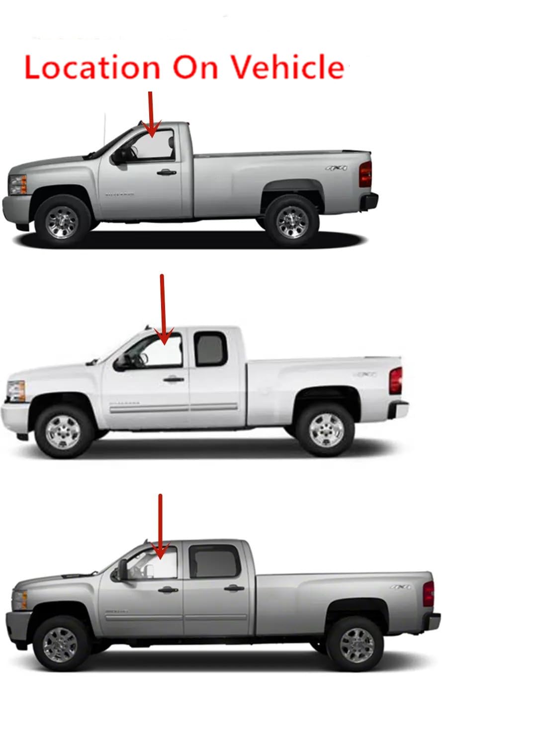 Tempered Privacy Driver Left Side Front Door Window Door Glass Compatible with GMC Sierra / Chevrolet Silverado 2007-2011 Models (Not For 2007 Classic Models)