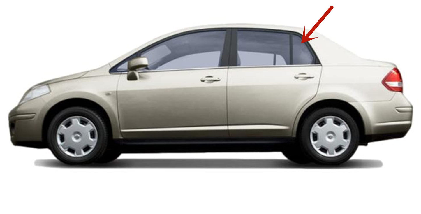 OEM Driver Left Side Vent Window Vent Glass Compatible with Nissan Versa 4 Door Sedan 2007-2011 Models