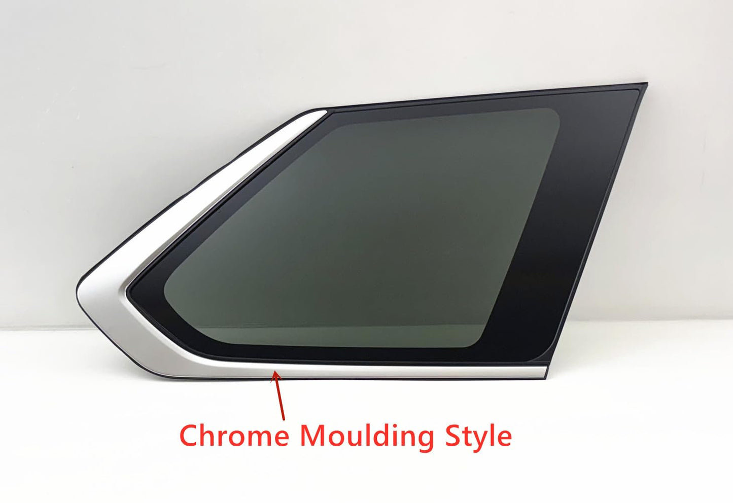 Chrome Moulding Passenger Right Side Quarter Window Quarter Glass Compatible with Toyota Sequoia 2023-2025 Models