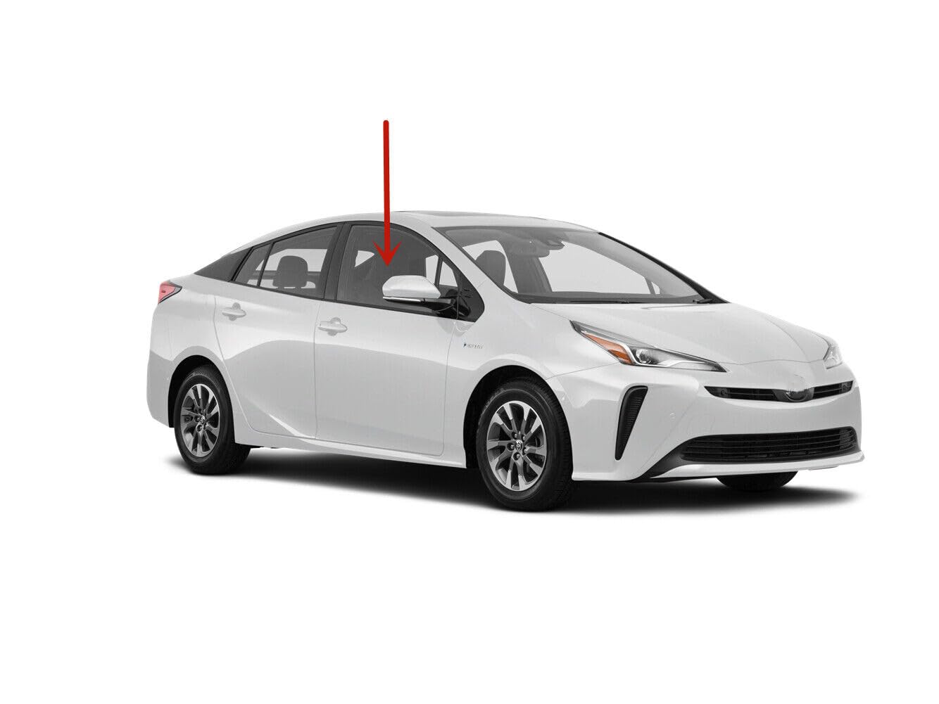 Passenger Right Side Front Door Glass Compatible with Toyota Prius 4 Door Hatchback 2016-2022 Models