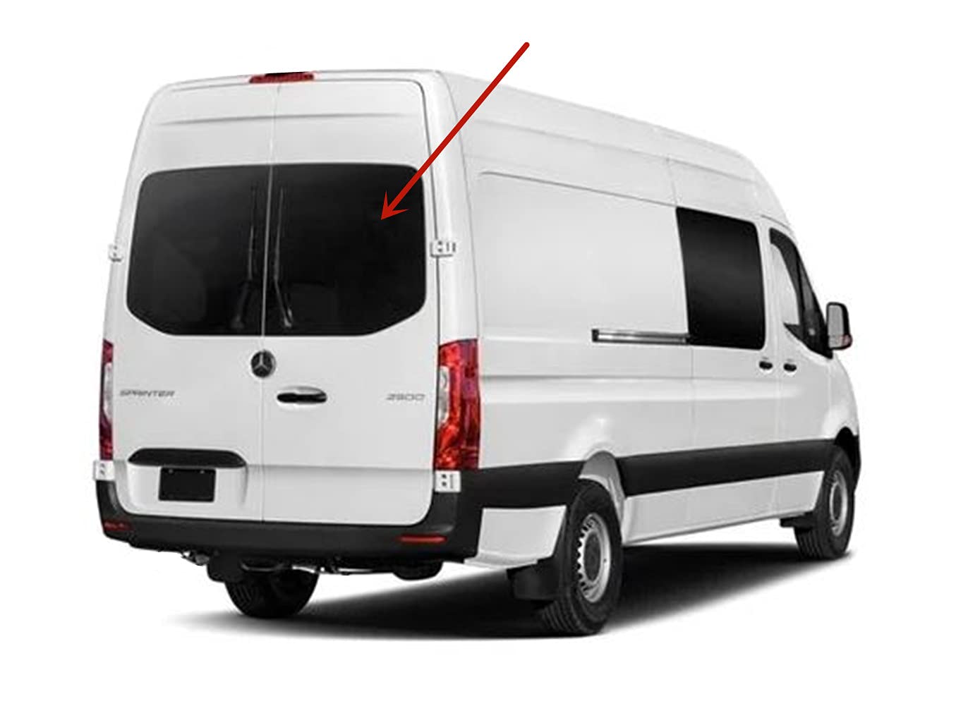 Factory Privacy Tinted Heated Back Window Back Glass Passenger Right Side Compatible with Freightliner Sprinter 2007-2018 Models