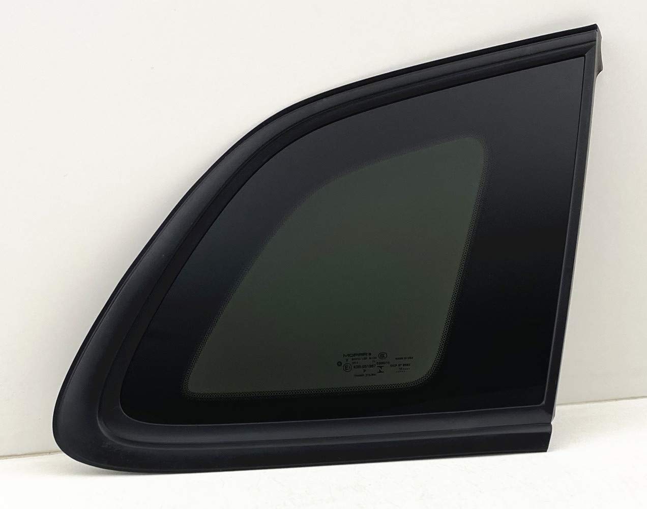 OE Black Moulding Style Privacy Passenger Right Side Quarter Window Glass Compatible with Jeep Cherokee 2014-2018 Models (Not For Grand Cherokee)