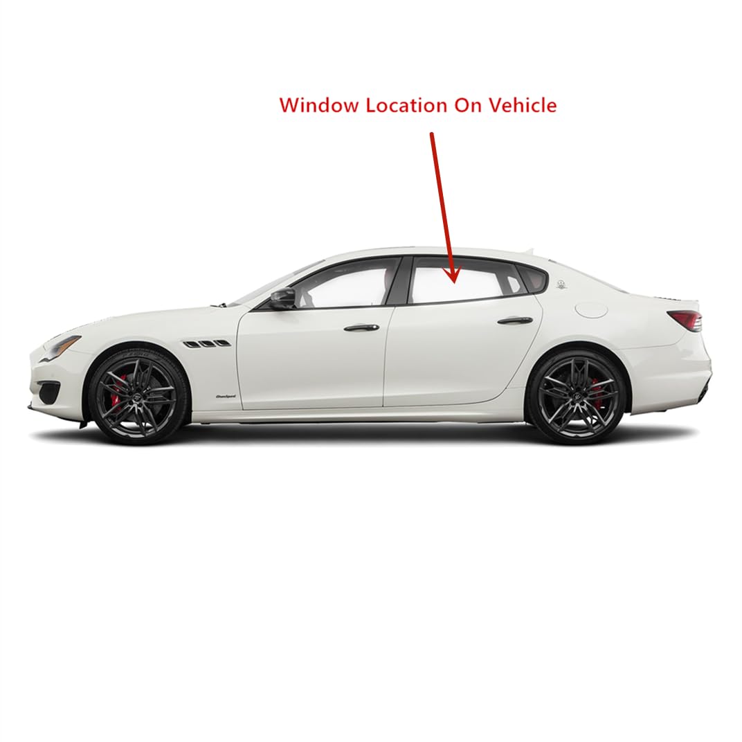 Laminated Driver Left Side Rear Door Window Door Glass Compatible with Maserati Quattroporte 2014-2024 Models