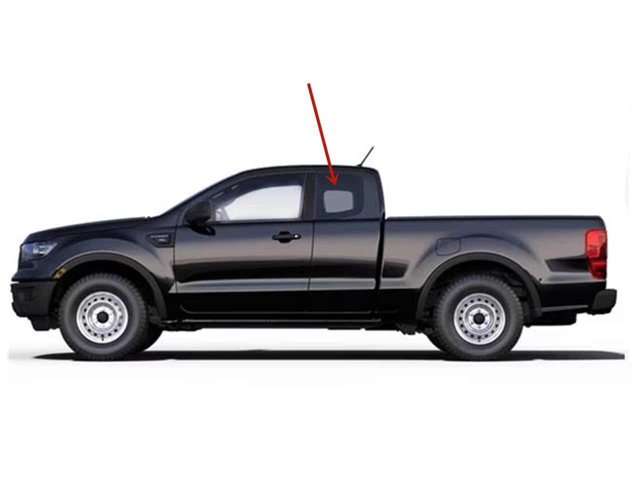 Privacy Driver Left Side Quarter Window Quarter Glass Compatible with Ford Ranger Pickup 2 Door Super Cab 2019-2023 Models