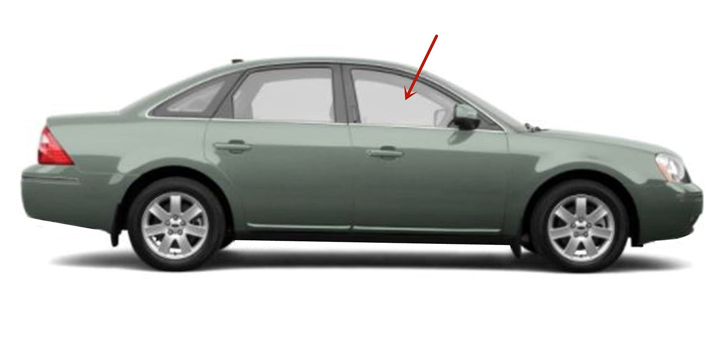 Passenger Right Side Front Door Window Door Glass Compatible with Ford Five Hundred 2005-2007 & Taurus 2008-2009/Mercury Montego 2005-2007 & Sable 2008-2009 4 Door Sedan Models