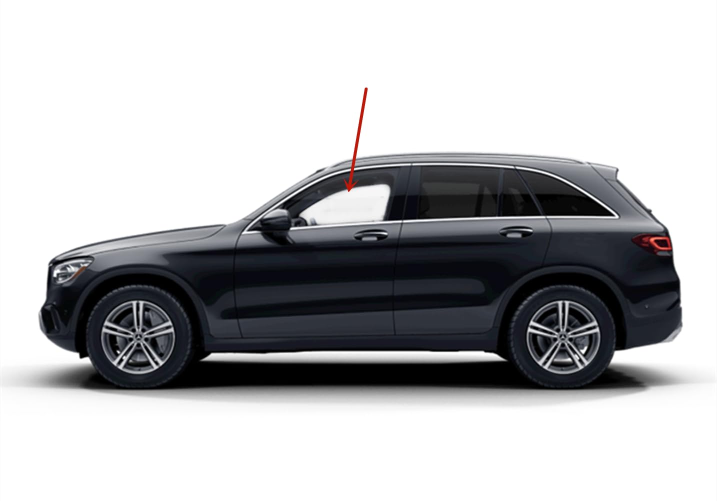 Driver Left Side Front Door Window Door Glass Compatible with Mercedes Benz GLC250 / GLC300 / GLC350e / GLC43 AMG / GLC63 AMG 2016-2022 4 Door SUV Models